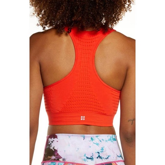 NWT Sweaty Betty Compression Stamina Sports Bra In Red Seamless Medium XS - Picture 5 of 7